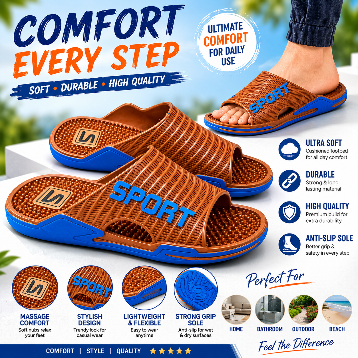 FootRelax Acupressure Massage Slides