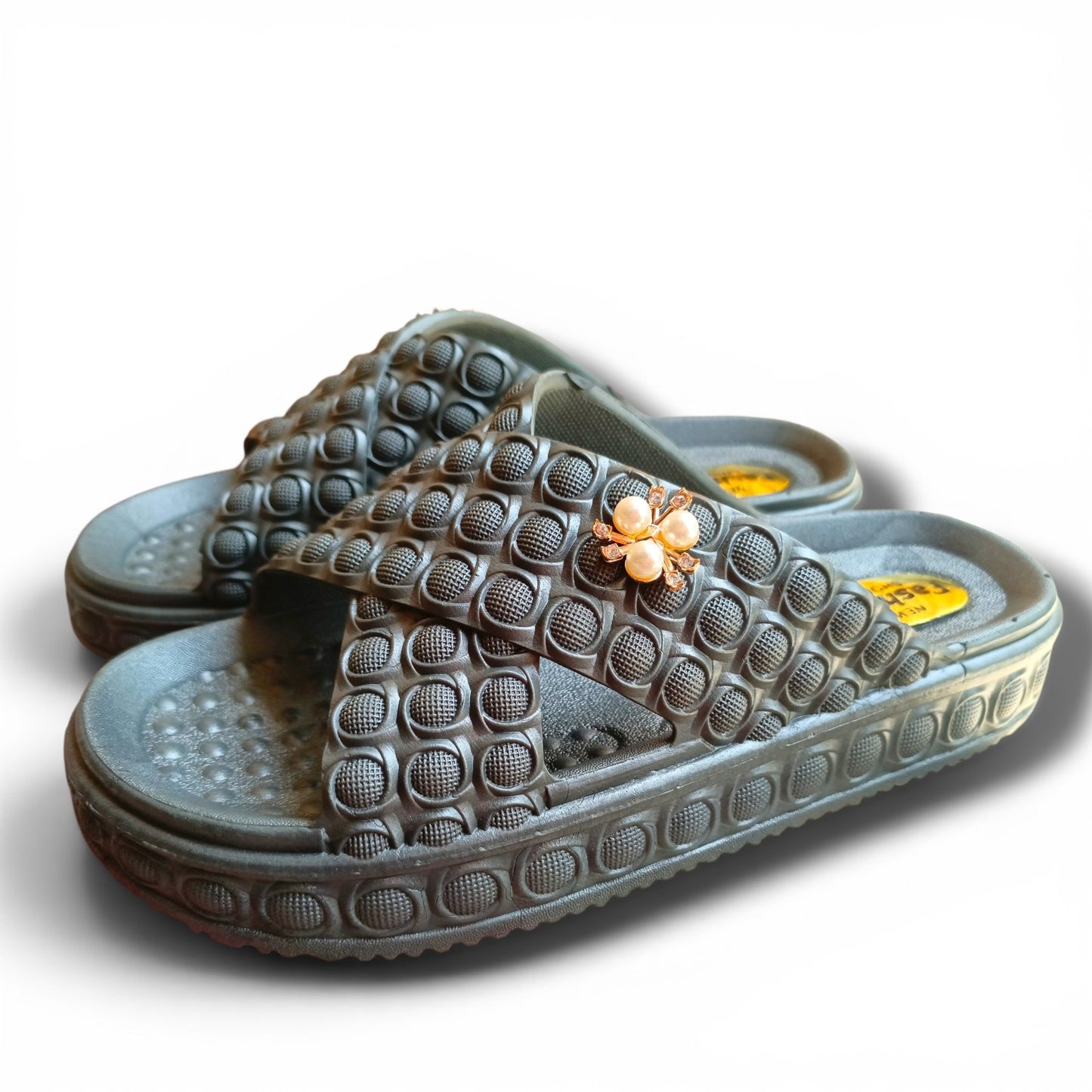Soft Cushioned-Pearl Comfort Women's Slippers