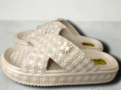 Soft Cushioned-Pearl Comfort Women's Slippers