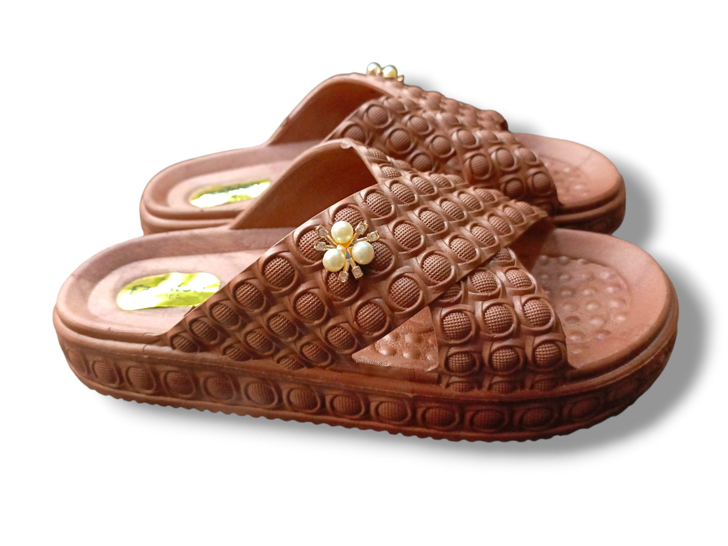 Soft Cushioned-Pearl Comfort Women's Slippers